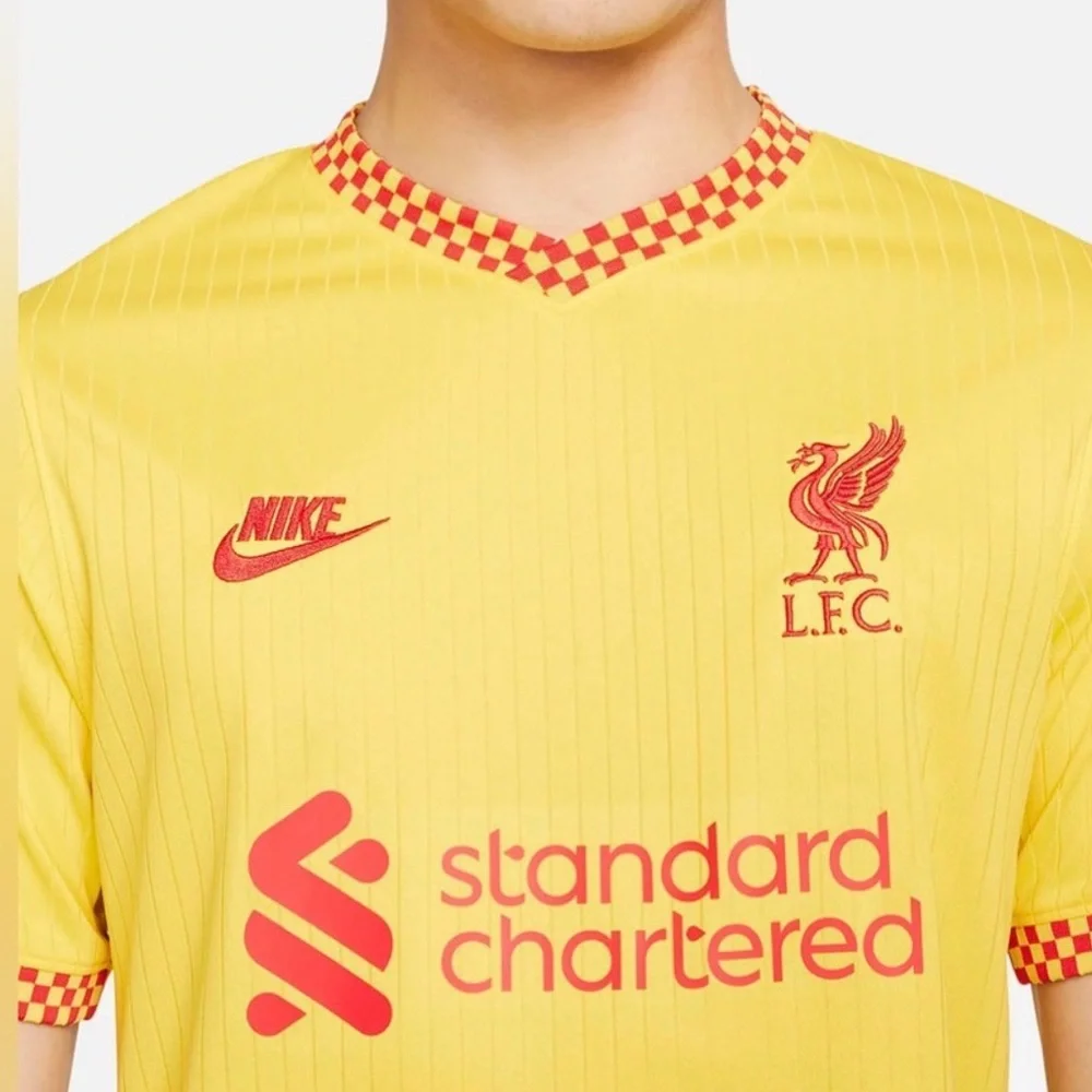 Liverpool Nike 2021/22 Third Vapor Match Stadium‎ Jersey Yellow Sz Large (boys)